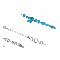 OEM 2007 Honda Accord Shaft Assembly, Half Diagram - 44500-SDA-A00