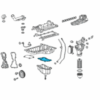 OEM 2017 GMC Savana 2500 Gasket-Lower Oil Pan Diagram - 12629737