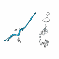 OEM Ford Focus Shift Control Cable Diagram - CV6Z-7E395-R