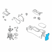 OEM 2013 Nissan Leaf FINISHER - Console Box Diagram - 96930-3NF0A