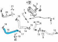 OEM 2021 Chevrolet Corvette Outlet Hose Diagram - 84369145