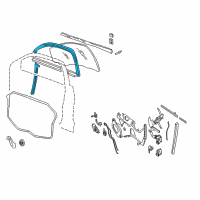 OEM 1998 Oldsmobile Cutlass Channel Asm-Front Side Door Window Diagram - 15214286