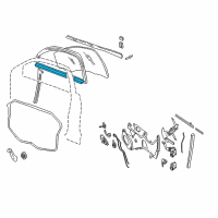 OEM 1997 Chevrolet Malibu Sealing Strip Asm-Front Side Door Window Inner Diagram - 22605161