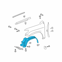 OEM 2014 Toyota Land Cruiser Fender Liner Diagram - 53876-60060