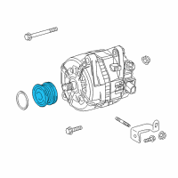 OEM 2020 Lexus RX350 Pulley, Alternator W/Clutch Diagram - 27415-0P010