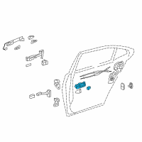 OEM Lexus LS600h Rear Door Inside Handle Sub-Assembly, Right Diagram - 67607-50240-A2