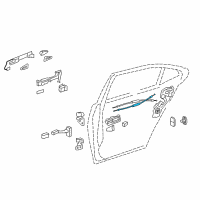 OEM 2015 Lexus LS460 Cable Assy, Rear Door Lock Remote Control Diagram - 69730-50040