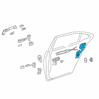 OEM 2010 Lexus LS460 Rear Door Lock Assembly, Right Diagram - 69050-50110