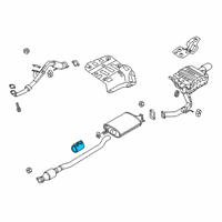 OEM Kia Sorento Clamp-Exhaust Pipe Diagram - 28641C8650