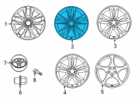 OEM 2021 Toyota Sienna Wheel, Alloy Diagram - 4260D-08020
