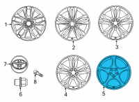 OEM Toyota Sienna Wheel, Spare Diagram - 42611-0R271