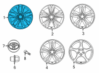 OEM 2021 Toyota Sienna Wheel, Alloy Diagram - 42611-08160