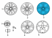 OEM 2021 Toyota Sienna Wheel, Alloy Diagram - 4260D-08030