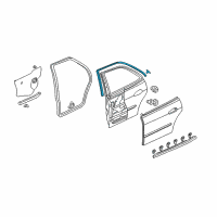 OEM 1999 Acura TL Sub-Seal, Right Rear Door Diagram - 72825-S0K-A01