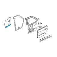 OEM 1999 Acura TL Weatherstrip, Rear (Lower) Diagram - 72826-S0K-A01