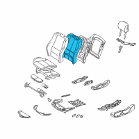 OEM 2006 BMW X3 Backrest Upholstery Diagram - 52-10-3-410-036