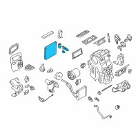 OEM 2013 Nissan Versa EVAPOLATOR Assembly-Front Diagram - 27280-1HS0B