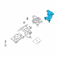 OEM 2015 Nissan Titan Engine Mounting Insulator, Rear Diagram - 11320-ZZ50B