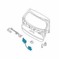 OEM Hyundai Santa Fe Sport Tailgate Latch Lock Actuator Rear Trunk Lid Diagram - 81230-3Z000