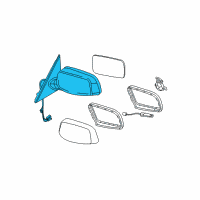 OEM 2007 BMW M5 Exterior Mirror Without Glass, Heated, Left Diagram - 51-16-7-189-571