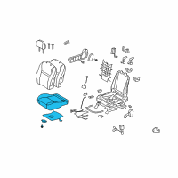 OEM Toyota Matrix Cushion Assembly Diagram - 71001-0ZY40-B0