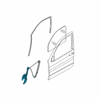 OEM 2005 BMW X5 Drivers Front Power Window Lift Regulator Diagram - 67-62-8-381-019