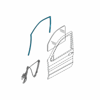 OEM 2003 BMW X5 Front Left Window Guide Diagram - 51-32-7-020-577