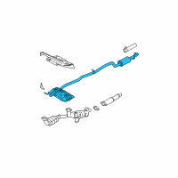 OEM 2005 Ford Freestar Muffler & Pipe Diagram - 6F2Z-5230-AB