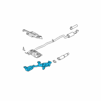 OEM 2006 Ford Freestar Converter & Pipe Diagram - 5F2Z-5F250-DA