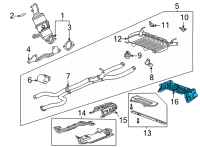 OEM 2021 Cadillac CT5 Heat Shield Diagram - 84804487