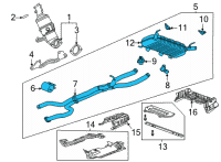 OEM 2022 Cadillac CT5 Muffler & Pipe Diagram - 85120352