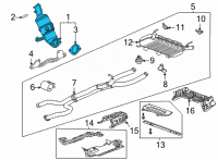 OEM Cadillac CT5 Converter & Pipe Diagram - 12708846