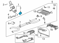 OEM Cadillac CT5 Converter & Pipe Gasket Diagram - 84534856