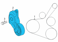 OEM 2022 Lexus NX350 TENSIONER ASSY, V-RI Diagram - 16620-25050