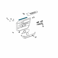 OEM 2002 Toyota Avalon Inner Weatherstrip Diagram - 68171-AC010