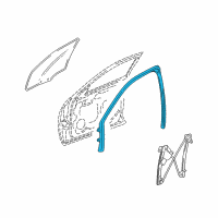 OEM Cadillac SRX Weatherstrip, Front Side Door Window Diagram - 25767130