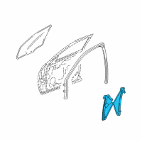 OEM 2008 Cadillac SRX Front Side Door Window Regulator Assembly Diagram - 15252619