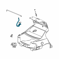 OEM 2005 Pontiac Grand Am Hinge, Rear Compartment Lid Diagram - 22614643