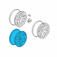 OEM 2021 GMC Sierra 1500 Wheel, Alloy Diagram - 84570310