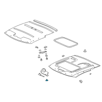 OEM Acura Holder, Sunvisor (Shimmer Gray) Diagram - 88217-SR3-003ZB