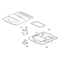 OEM 1994 Acura Integra Holder, Sunvisor (Shimmer Gray) Diagram - 88217-SR3-003ZB