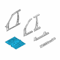 OEM Kia Rio5 Panel Complete-Front Floor Diagram - 651001G300