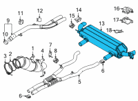 OEM 2020 BMW 840i Gran Coupe REAR MUFFLER WITH EXHAUST FL Diagram - 18-30-8-744-801