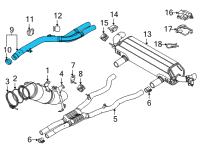 OEM 2022 BMW 840i Gran Coupe FRONT PIPE Diagram - 18-30-8-744-800