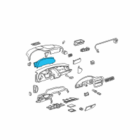 OEM 2003 Chevrolet Cavalier Instrument Panel Gage CLUSTER Diagram - 22714992