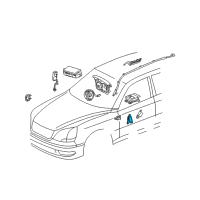 OEM Lexus LS430 Sensor Assy, Side Air Bag, LH Diagram - 89830-50100