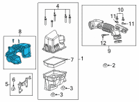 OEM 2019 Jeep Cherokee Clean Air Duct Diagram - 68293181AB