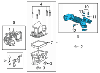 OEM 2022 Jeep Cherokee Air Cleaner Hose Diagram - 68293180AB