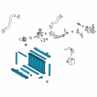 OEM Lexus GS450h Radiator Assembly Diagram - 16400-31370