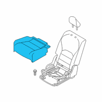 OEM 2019 Infiniti QX50 Cushion Assy-Rear Seat, RH Diagram - 88300-5NB8B